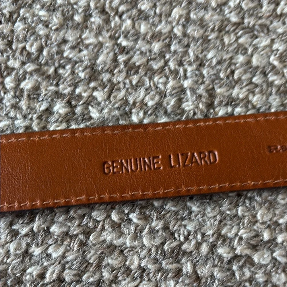 Ralph Lauren Lizard Black womens Belt - Classic Buckle Sz 28 - Picture 2 of 4